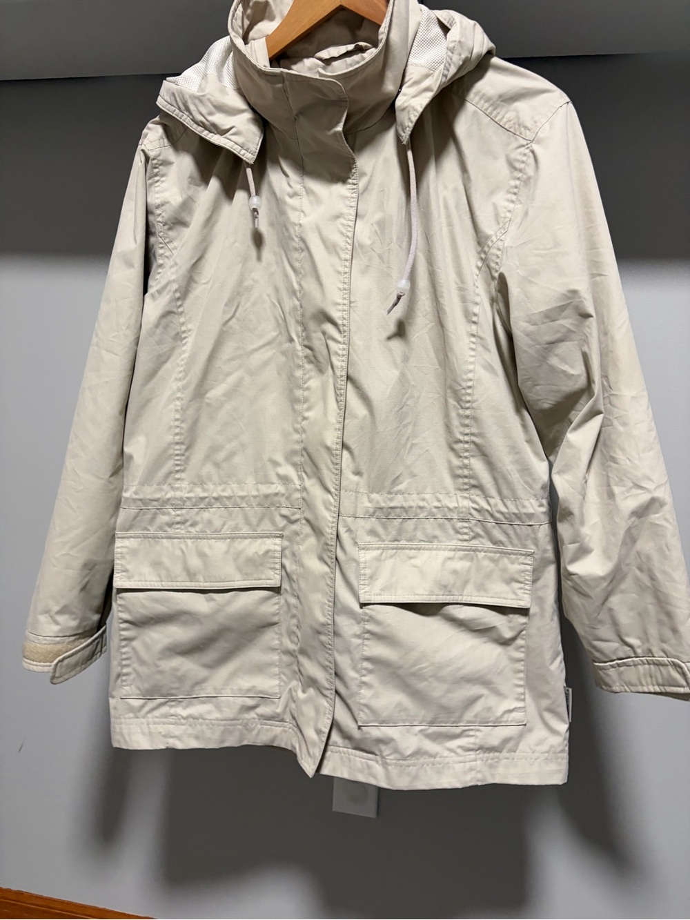 Pacific Trail Beige Hooded Jacket S Outdoor Utility Coat Hiking Gorpcore Granola